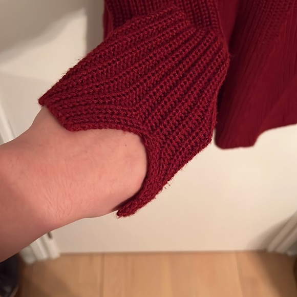 Dark Red Zara Knit sweater - Picture 5 of 5